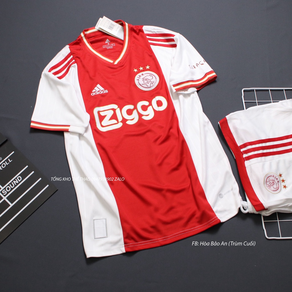 Bộ Quần Áo Đá Banh  CLB Ajax Amsterdam Sân nhà / Quần Áo Bóng Đá AJAX màu đỏ cao cấp 2022/23 phom 43-90kg