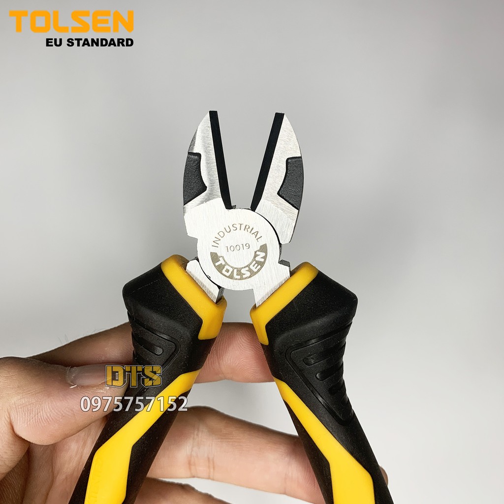 Kìm cắt công nghiệp TOLSEN 7 inch/ 180mm, thép CR-V cao cấp mạ Niken chống gỉ – Tiêu chuẩn xuất khẩu Châu Âu