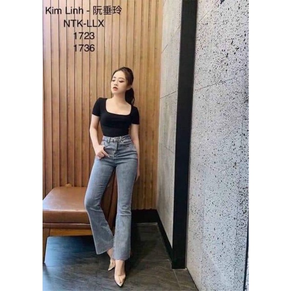 Áo thun cổ vuông trơn