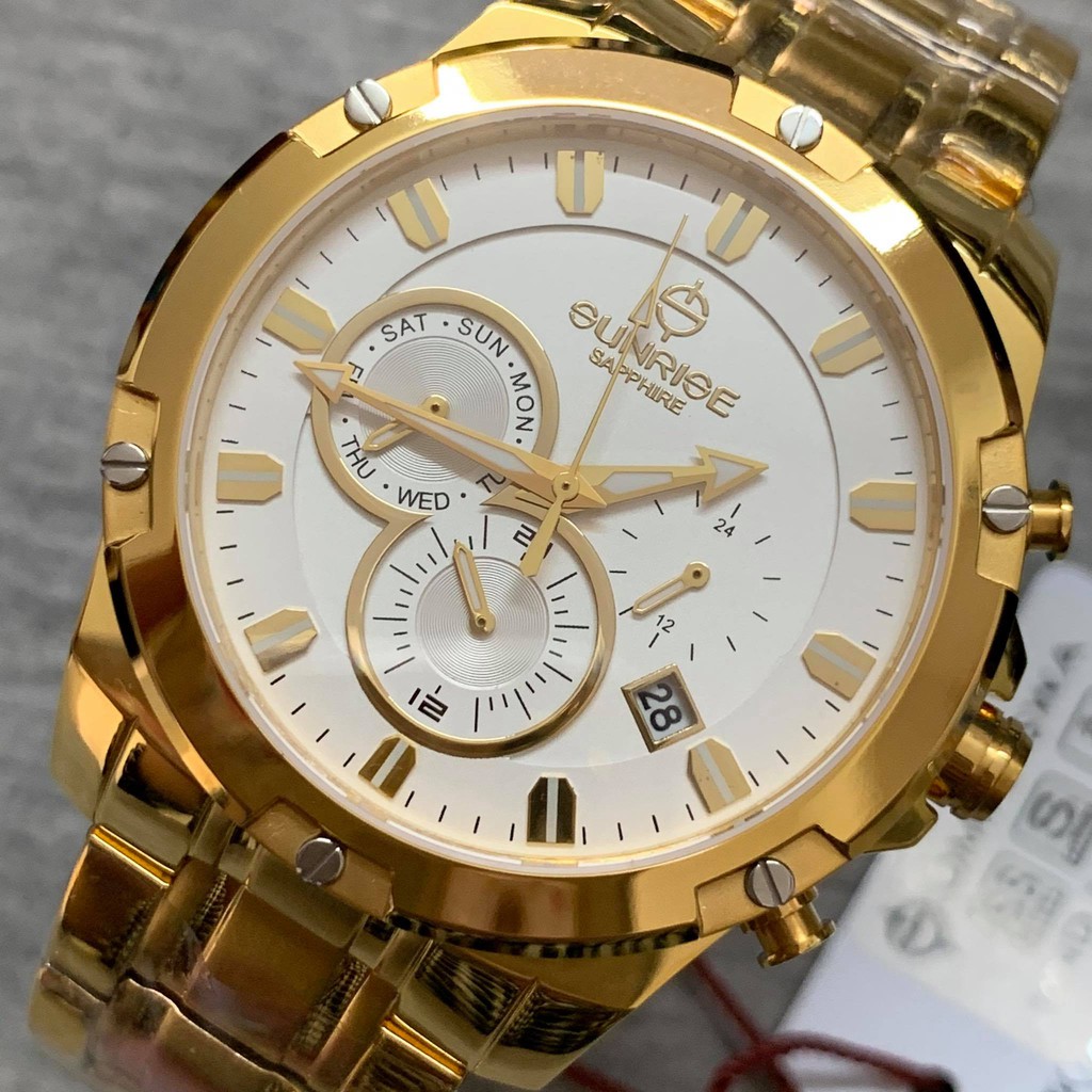 Đồng hồ Sunrise Nam chính hãng Nhật Bản M761G.T - kính saphire chống trầy - bảo hành