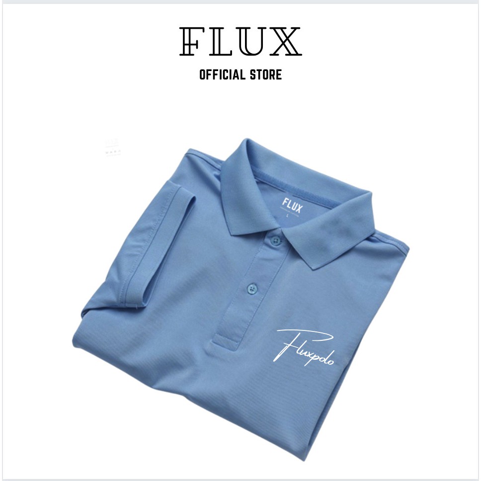 Áo thun Polo nam FLUX chữ ký hoạ tiết, vải cá sấu xịn, chuẩn form APL01