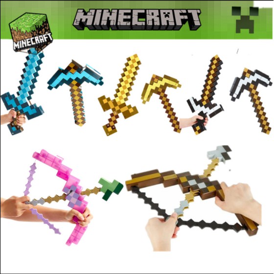 💎💎 Đồ chơi Minecraft những dụng cụ chính hãng💎Kiếm biến hình minecraft💎Cung tên Minecraft