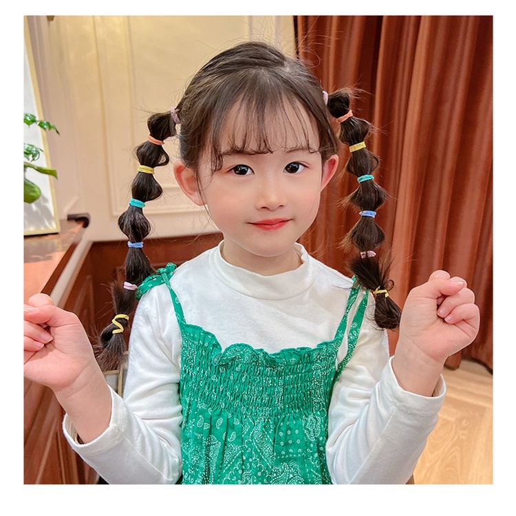 Set 10 Dây Cột Tóc Đủ Màu Cho Bé Gái Dây Thun Buộc Tóc Cho Bé Hàn Quốc Đẹp Dễ Thương, Đủ Màu Xinh Xắn DCT005