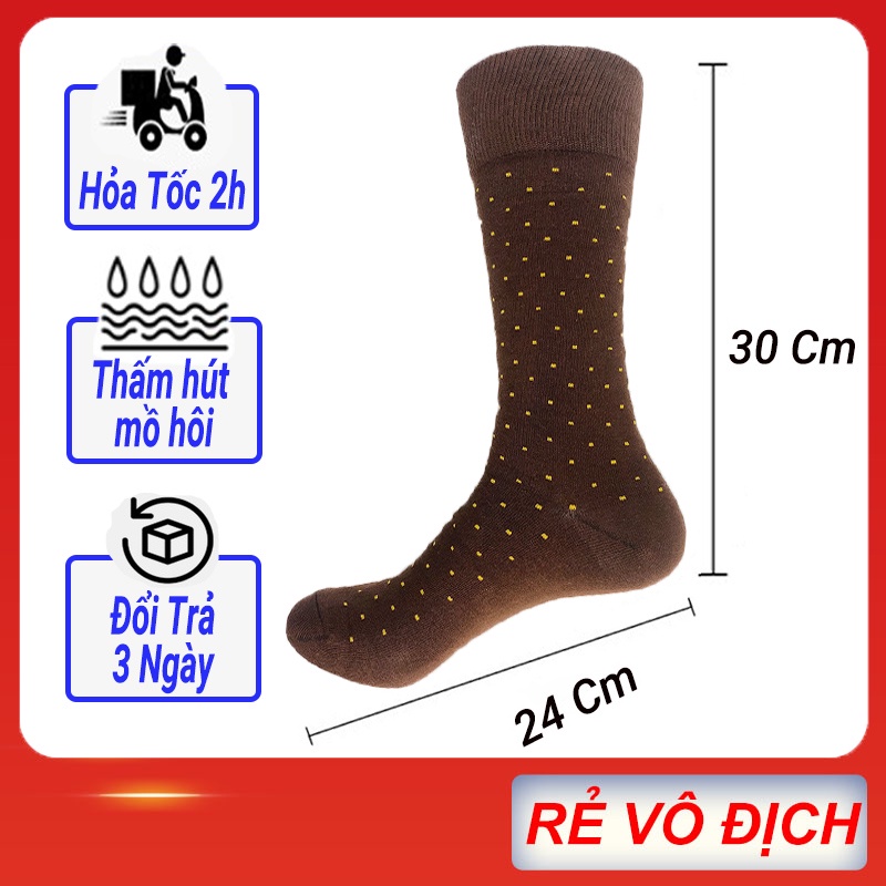 Tất nam cổ cao, vớ dài cao cấp đi giày tây không lộ chân, Sợi cotton dệt kim xuất khẩu BuBi Socks