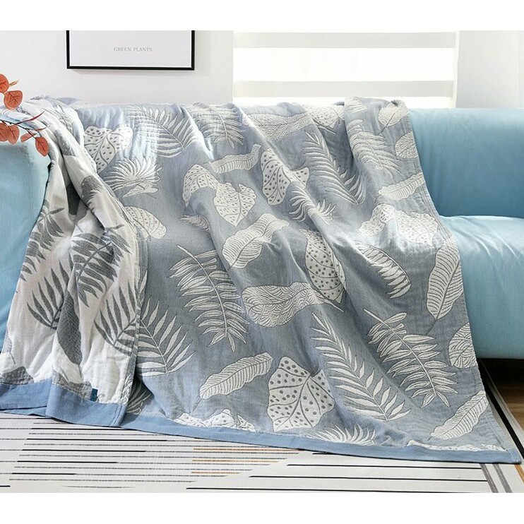 (2)TH Chăn văn phòng vải Xô Cotton Sợi Tre Organic Nature 100%