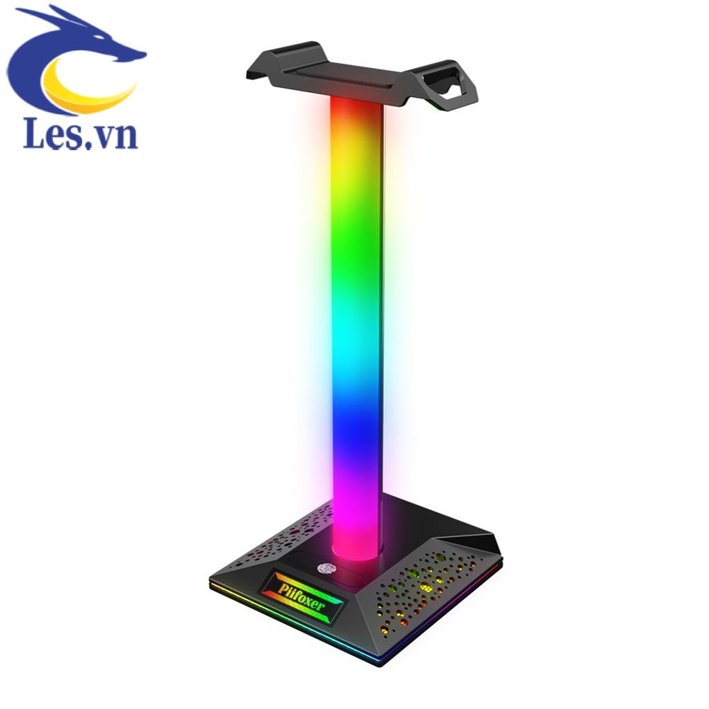 Giá Đỡ Tai Nghe Chơi Game RGB Hai Cổng USB Cảm Ứng