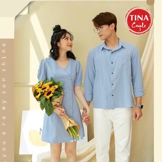 SET ĐỒ ĐÔI NAM NỮ ĐẸP COUPLE TINA SET ĐỒ CẶP NAM NỮ ĐẸP XANH PASTER THEO PHONG CÁCH HÀN QUỐC SIÊU XINH