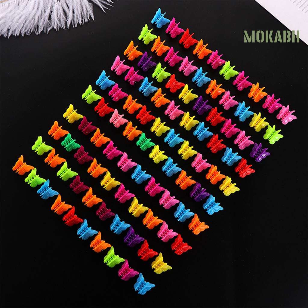 Set 30 Kẹp Tóc Nhựa Hình Bướm Màu Sắc Đơn Giản Cho Bé