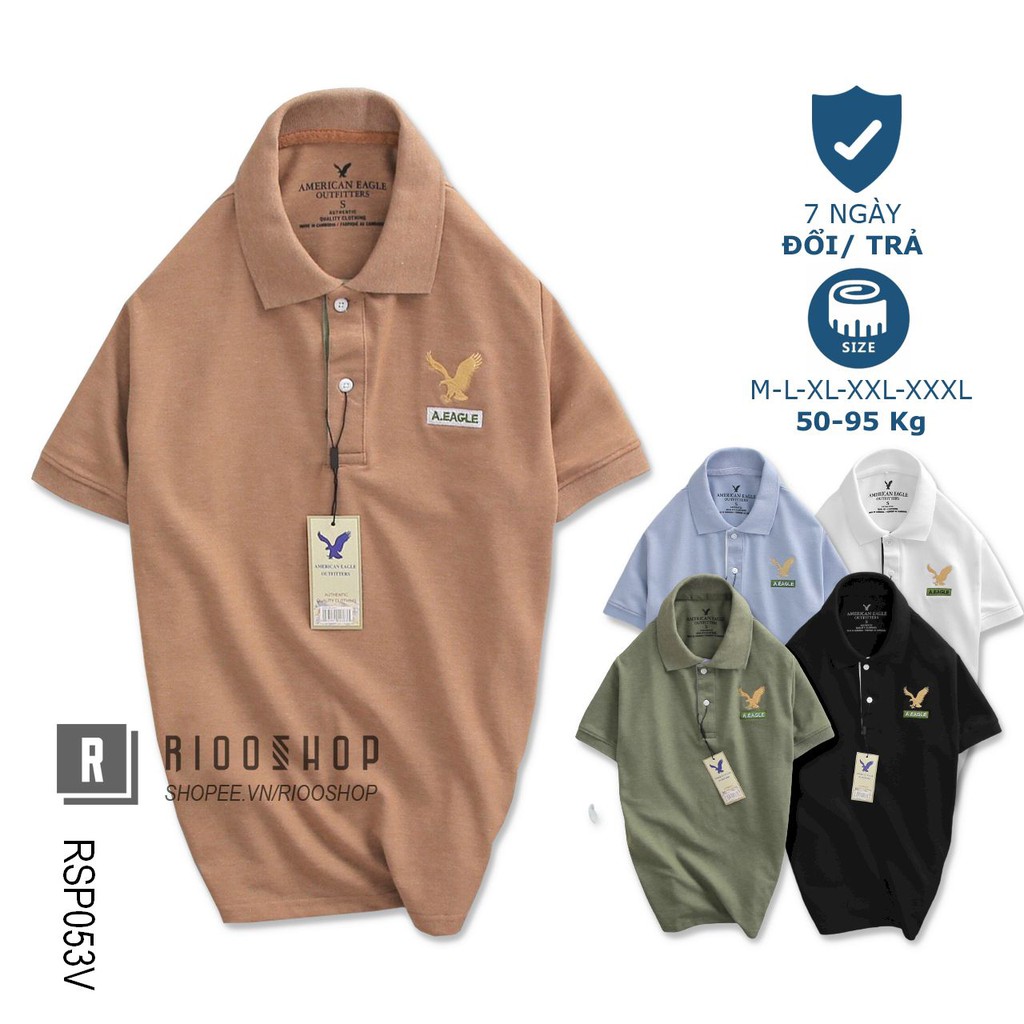 Áo phông nam có cổ cao cấp đại bàng RSP053 - áo thun polo nam Riooshop
