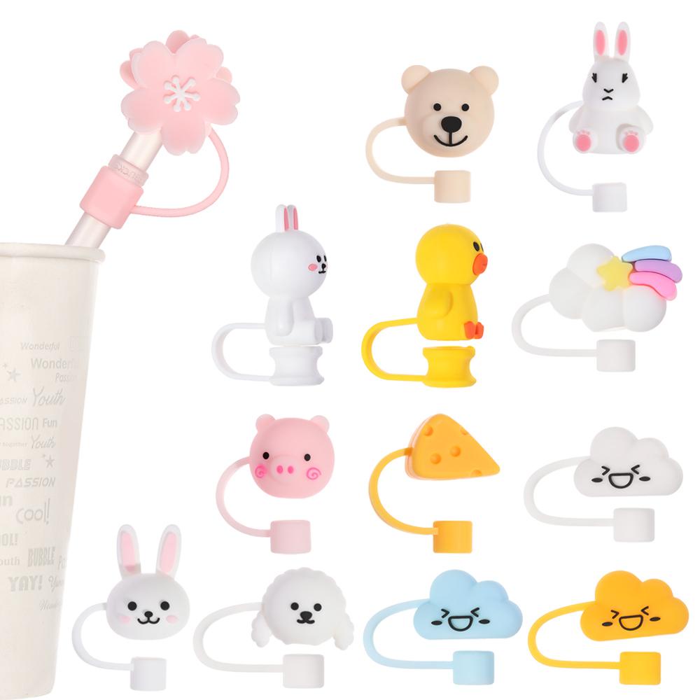1 Ống Hút Silicone Chống Văng Có Thể Tái Sử Dụng