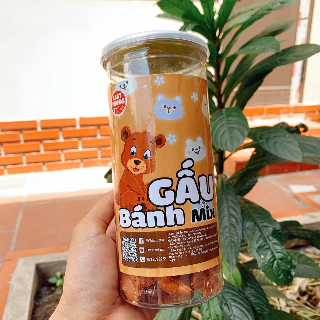 Bánh gấu nhân kem mix 3 vị 390g ,ăn vặt LASTFOODS Hà Nội với các mẫu đồ ăn vặt các miền đầy đủ hương vị thơm ngon giá rẻ