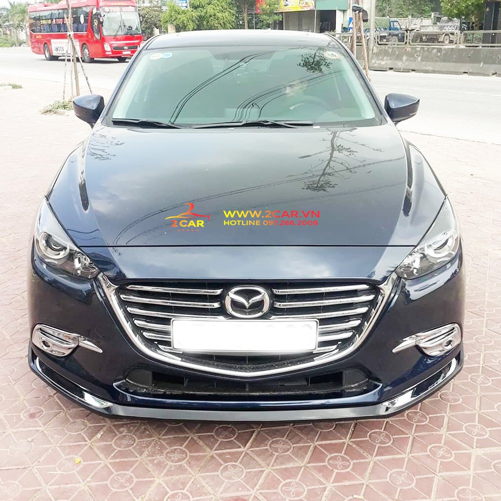 Ốp Trang Trí Mặt Ca lăng Mazda 3 2016-2019, Mạ Crom Cao Cấp