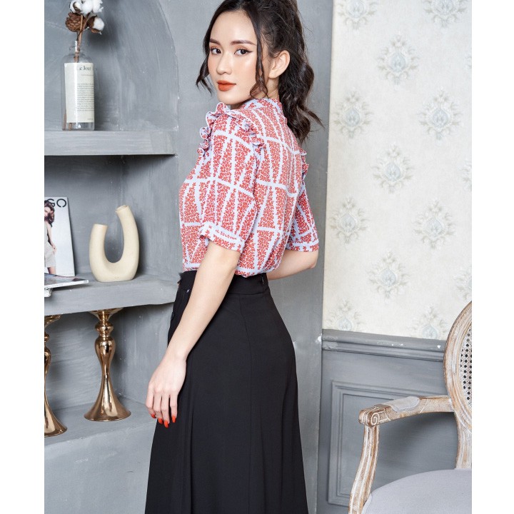 Áo Sơ mi nữ đep cao cấp 💖FREESHIP💖 Áo sơ mi nữ SA174A, cổ đức buộc nơ, tay phồng phối cánh tiên | BigBuy360 - bigbuy360.vn
