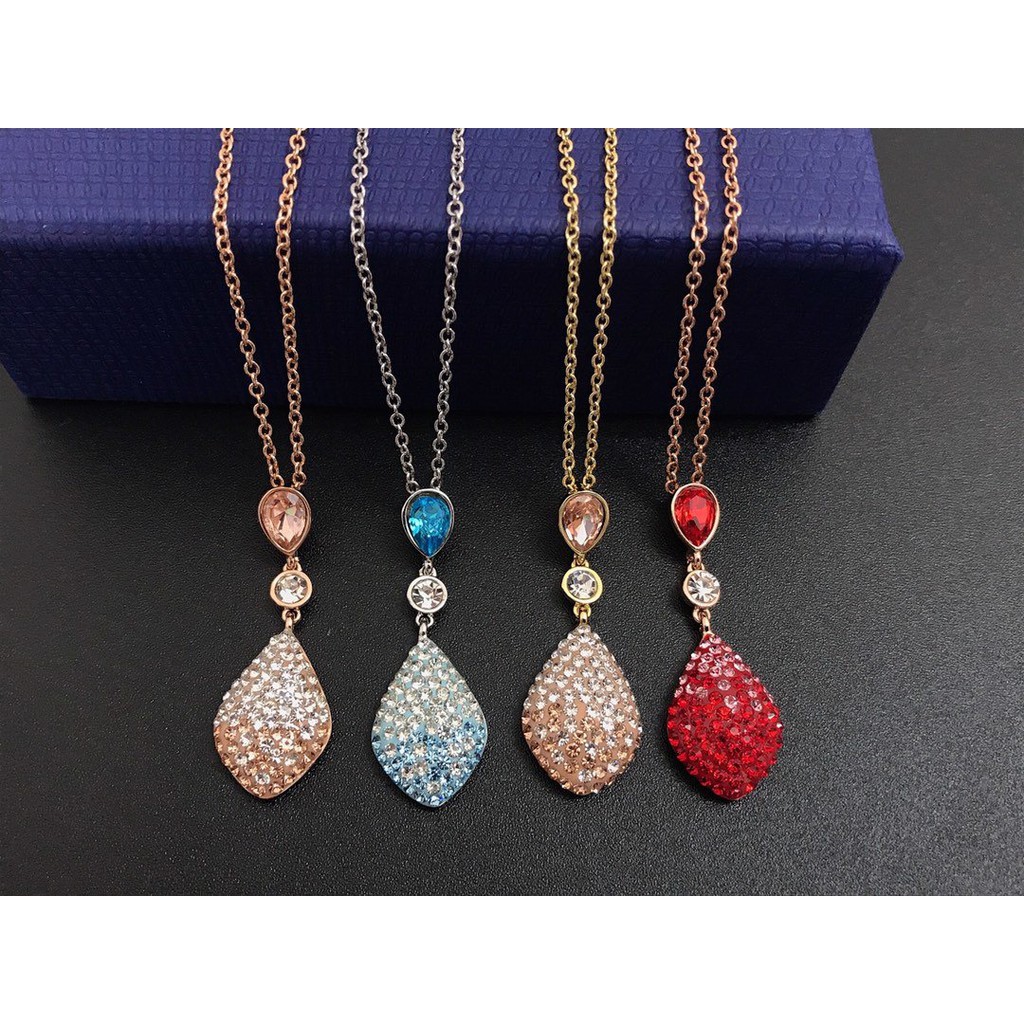 [Original] Swarovski FUN FUN has a gradual change of tone and elegant feminine necklace as a gift for my girlfriend s925 silver fashion jewelry