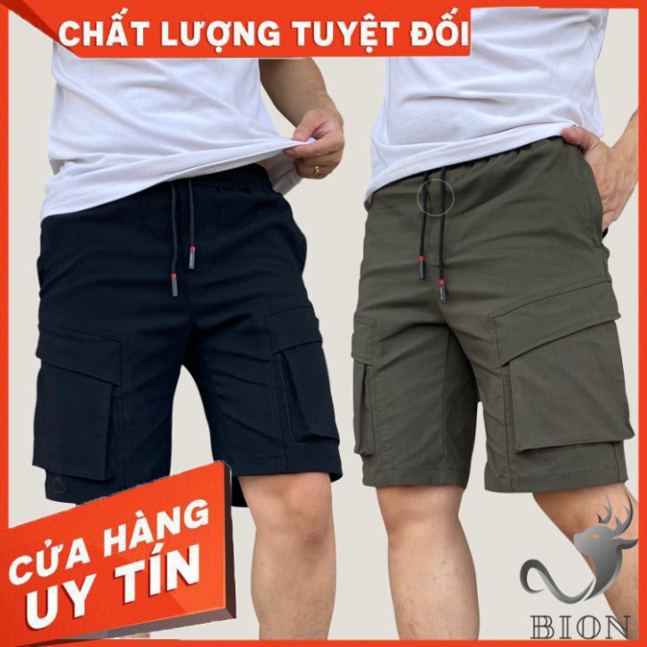 Quần Short nam Túi Hộp, quần Short kaki Hàn Quốc, quần đùi ngố siêu co giãn Big size, BiOn Store. - Hàng nhập kh
