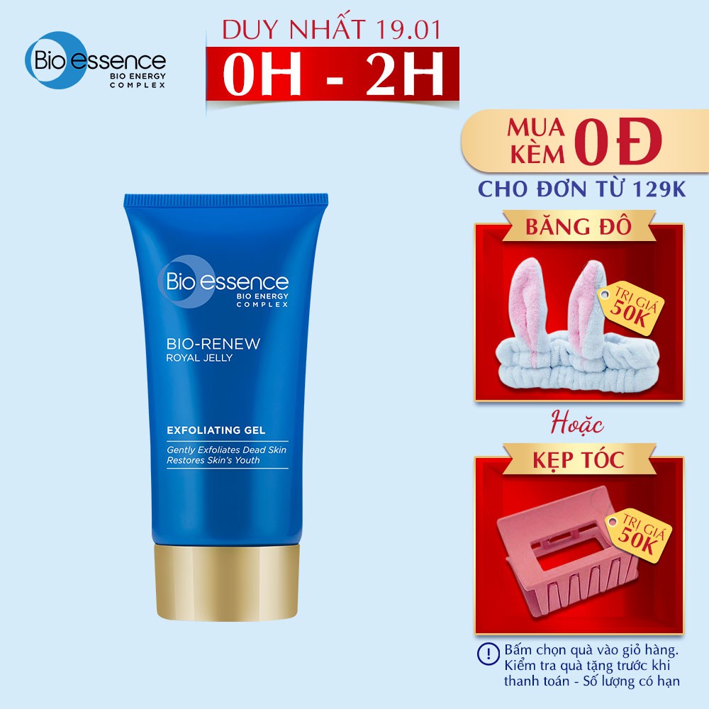 [Mã FMCGMALL -8% đơn 250K] Gel tẩy tế bào chết dưỡng da tươi trẻ Bio-Essence Bio-Renew tinh chất sữa ong chúa 60gr