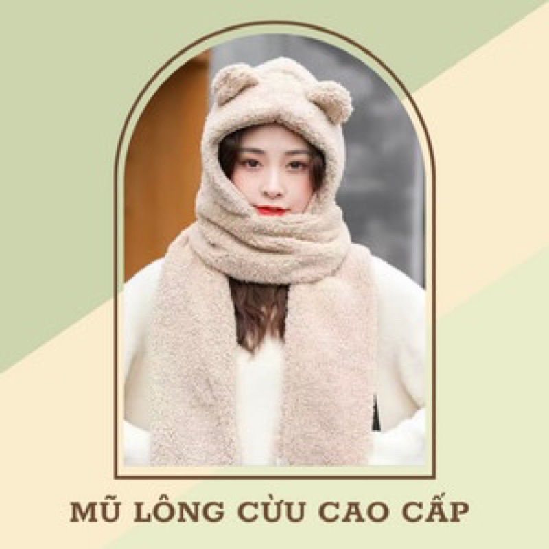 ❤FREESHIP❤ Bộ Nỉ Lông Cừu Cao Cấp [HÀNG QUẢNG CHÂU] Chất Vải Đẹp, Dầy, Siêu Ấm Cực Xịn Xò + Mũ Lông Cừu