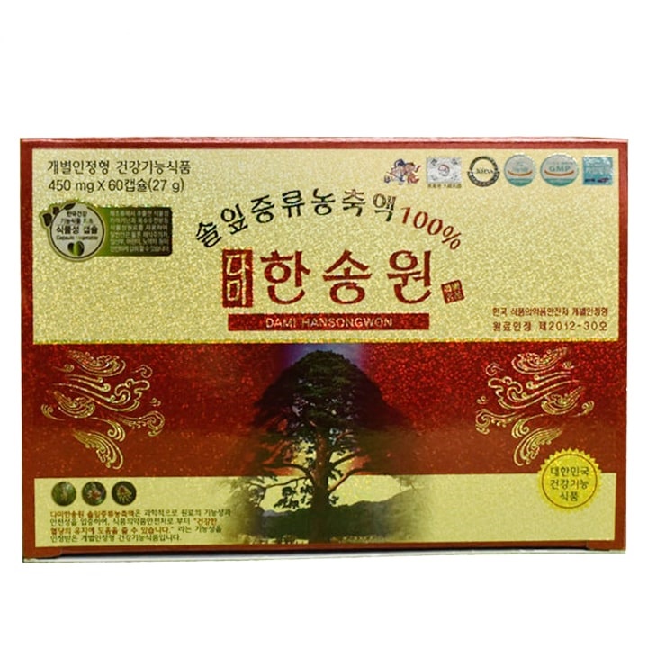 Tinh dầu thông đỏ chính phủ Hàn Quốc bồi bổ cơ thể phòng ngừa tai biến chính hãng Dami Hansongwon 60viên