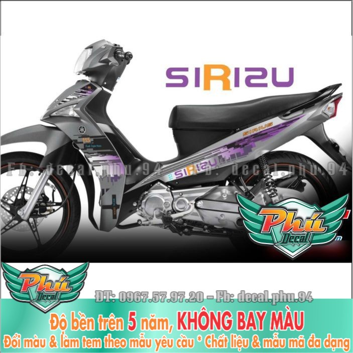 Tem rời Sirius Fi Xám bạc City (X) -1