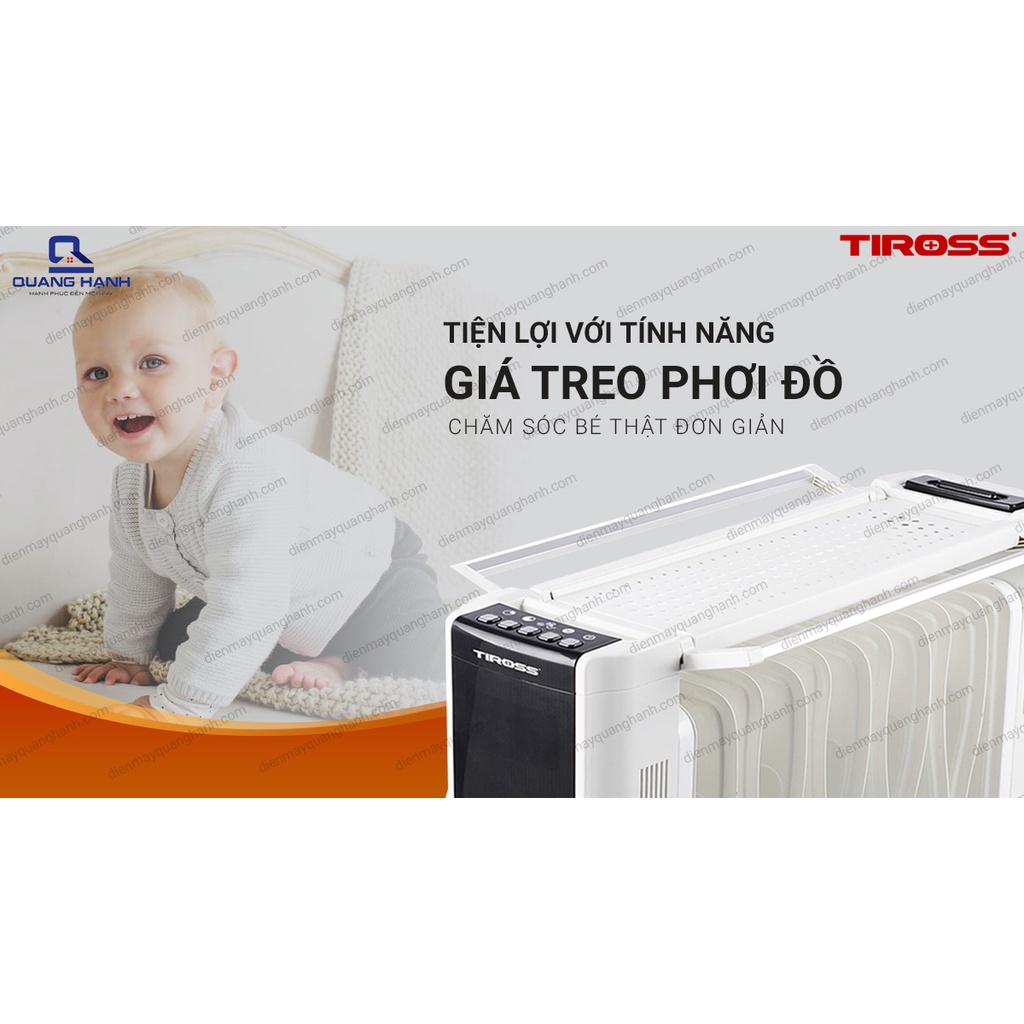 [Hàng chính hãng] Sưởi dầu Tiross TS9213 13 thanh 2500W