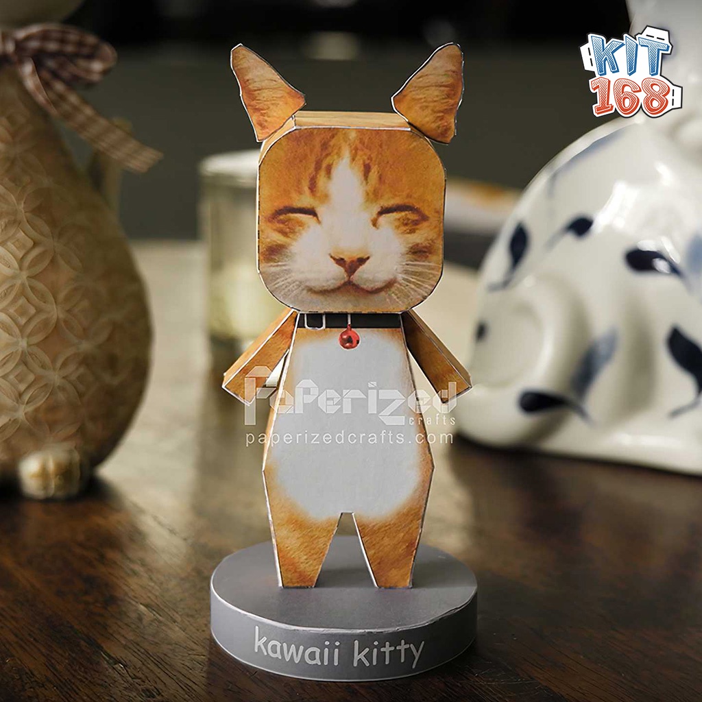 Mô hình giấy động vật Mèo con cute ver 3