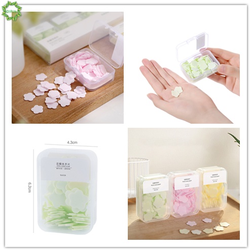 Xà phòng giấy mini hình hoa dùng một lần mang theo du lịch tiện lợi