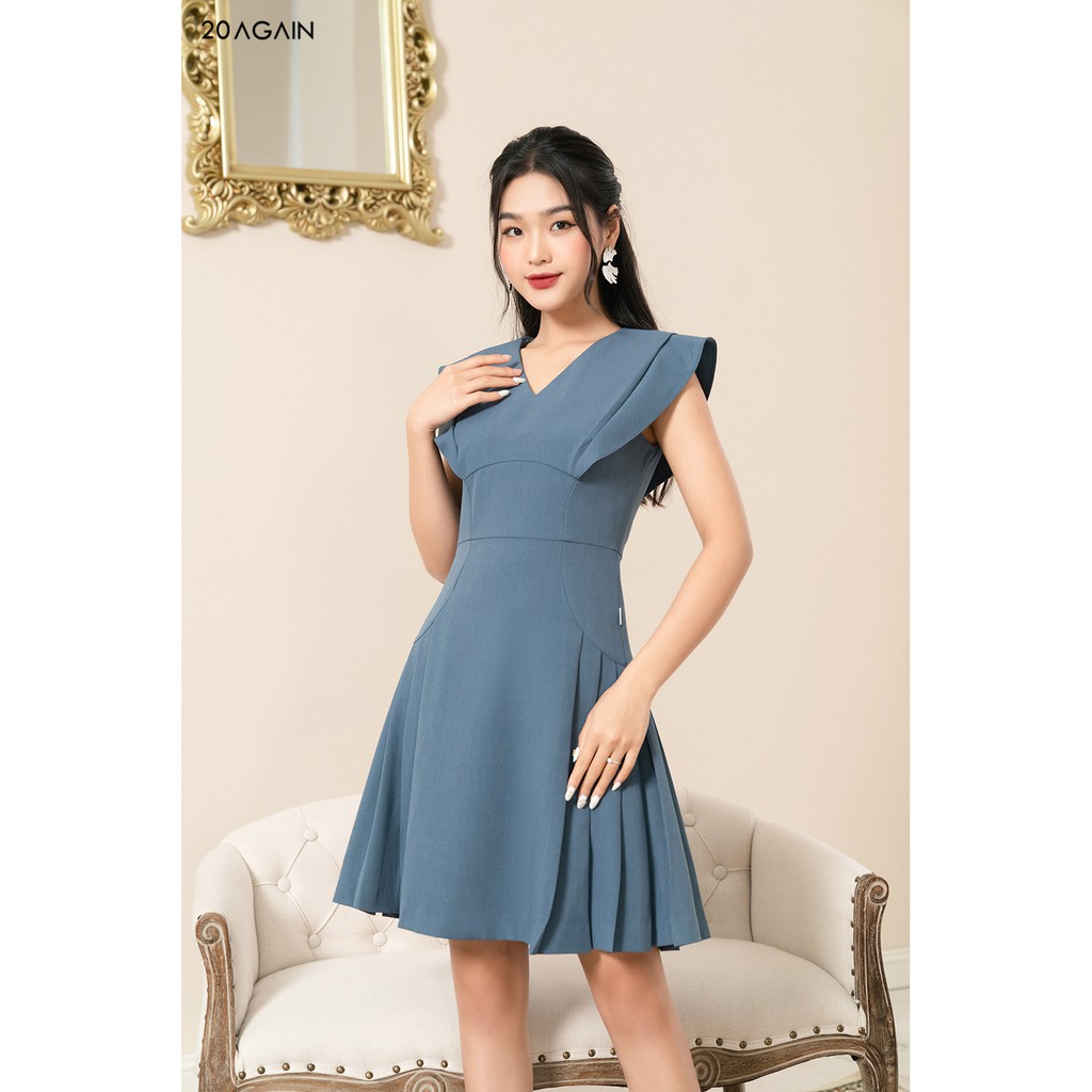 Đầm Xòe Vai Chờm Cổ Tim 20AGAIN DEA0979 | BigBuy360 - bigbuy360.vn