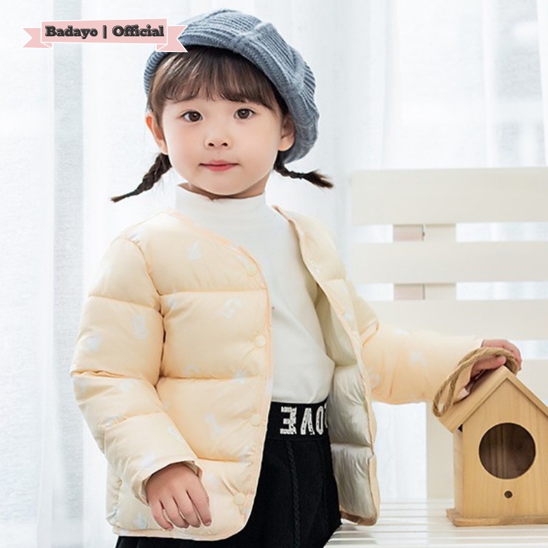 Áo phao lông vũ siêu nhẹ co bé giữ ấm cơ thể thu đông BADAYO SA1326