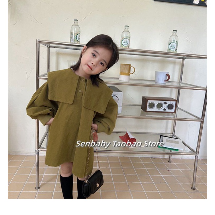 Đầm Búp Bê Vải Nhung Thời Trang Mùa Thu 2022 Cho Bé Gái