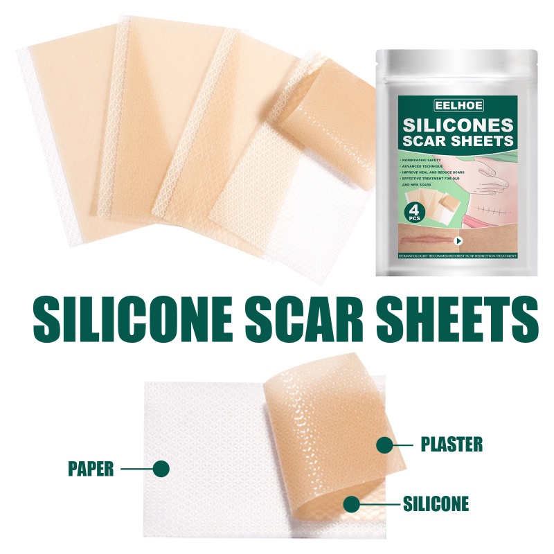 EELHOE Miếng Dán Vết Sẹo Miếng Dán Vết Sẹo Bằng Gel Silicon Miếng Dán Sửa Chữa Vết Sẹo Trong Suốt Co Giãn Phẫu Thuật-Ampere