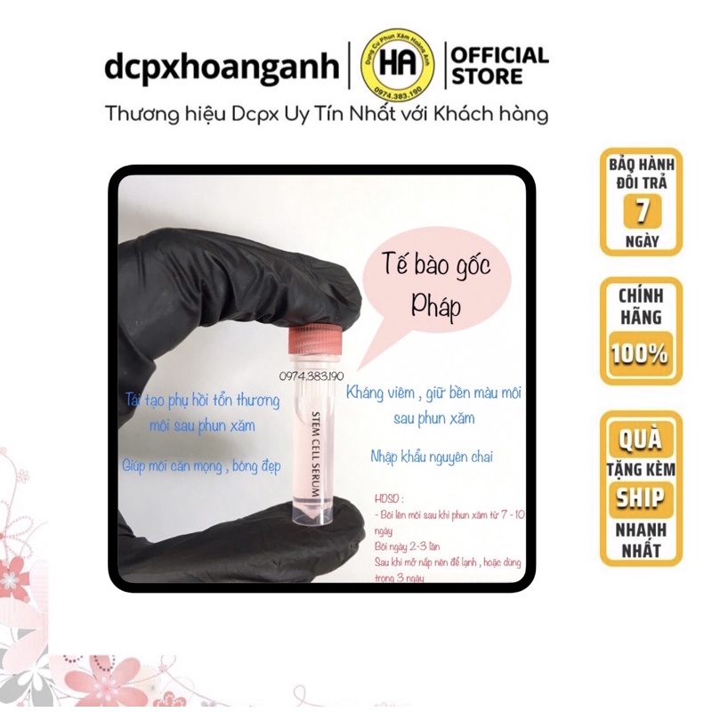 Dưỡng Tế Bào Gốc Stem Cell Serum Dành Cho Môi Sau Phun Xăm - Dcpxhoanganh
