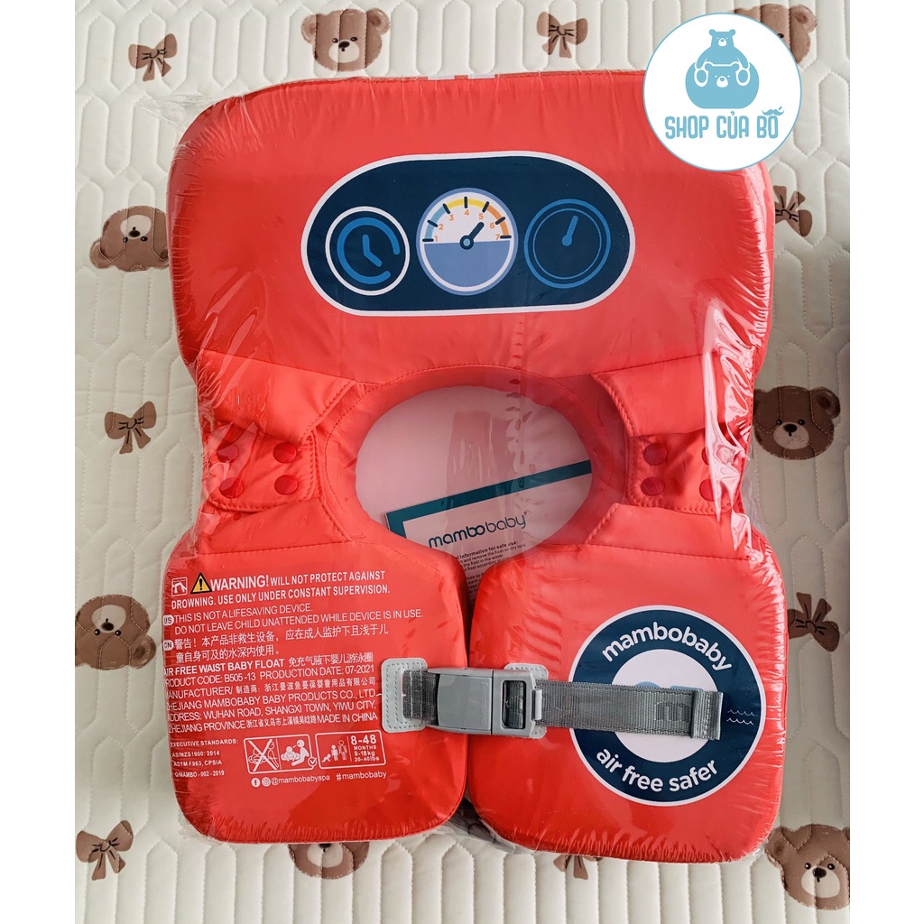 Phao bơi không bơm hơi Mambobaby mẫu mới hình Ô TÔ cho bé từ 8 - 36 tháng