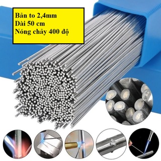 [ Bán lẻ 1que loại to 2,4mm] Que hàn nhôm lõi thuốc chuyên hàn dàn lạnh, két nước, ống nhôm bản to 2,4mm