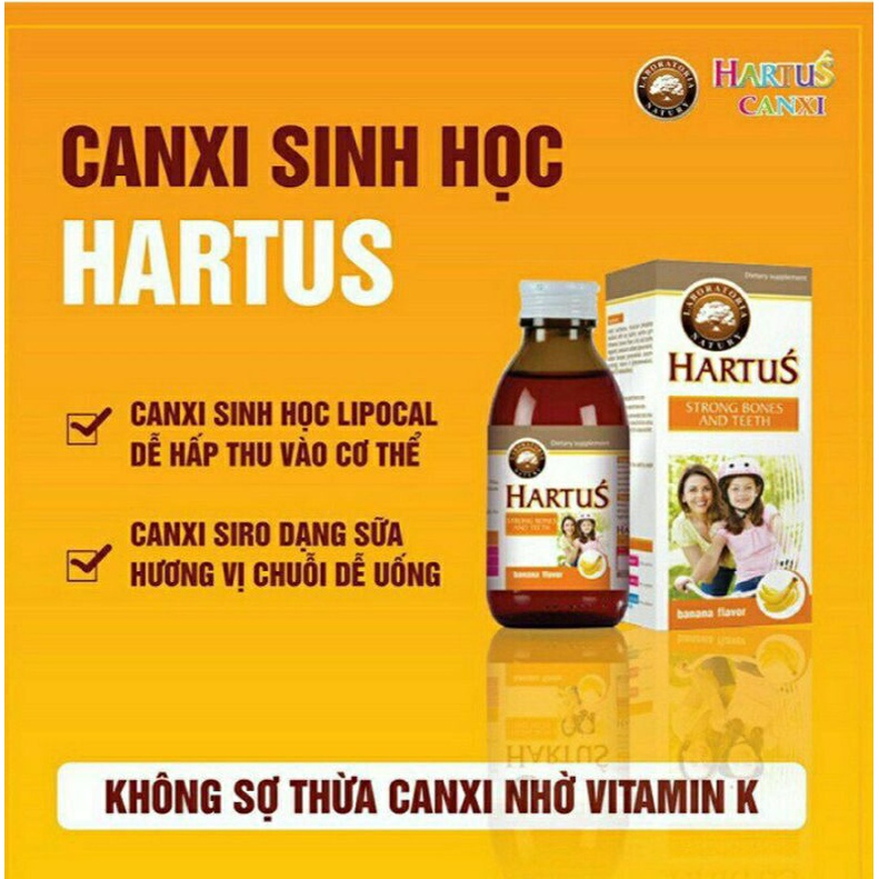 Canxi Hartus nhập khẩu Châu Âu - Bổ sung Canxi Vitamin K+D3 Hấp thu tối đa Canxi