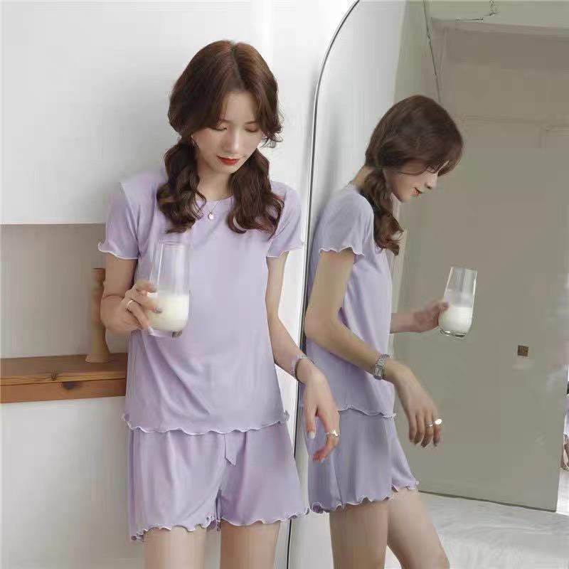 MS715 Bộ quần áo mặc nhà thun lạnh siêu mát, quần áo ngủ nữ hè thu