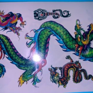 Hình xăm dán rồng 3d ( hình chụp thực tế)