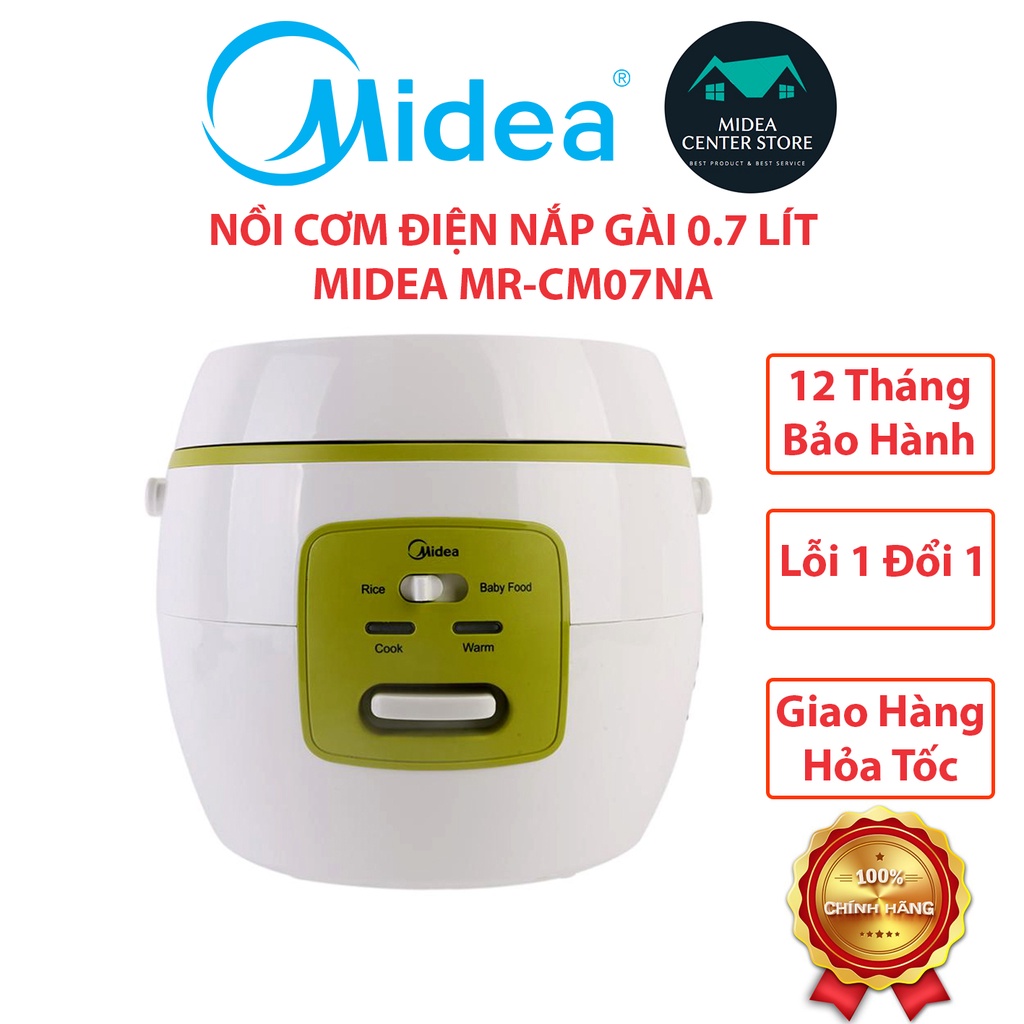 [Chính hãng] Nồi cơm điện mini Midea 0.7 lít MR-CM07NA, hàng chính hãng , bảo hành 12 tháng toàn quốc , lỗi 1 đổi 1