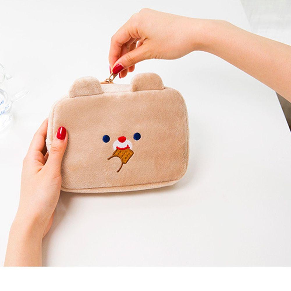 Túi Đựng Điện Thoại / Tiền Xu Bằng Vải Flannel Dễ Thương