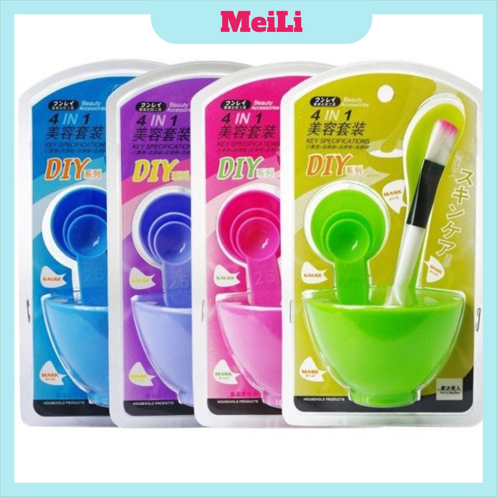 Làm mặt nạFREESHIPBát trộn mặt nạ 4 in 1 - Dụng cụ làm đẹp (tuyên sỉ ) (Tuyển Sỉ)