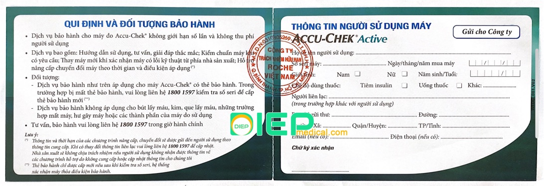 ✅ ACCU - CHEK ACTIVE - Máy thử đường huyết chính hãng Accu-Chek Đức