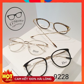 Kính Cận Thời Trang Nam Nữ Mắt Tròn Gọng Kim Loại 9228 Gstore