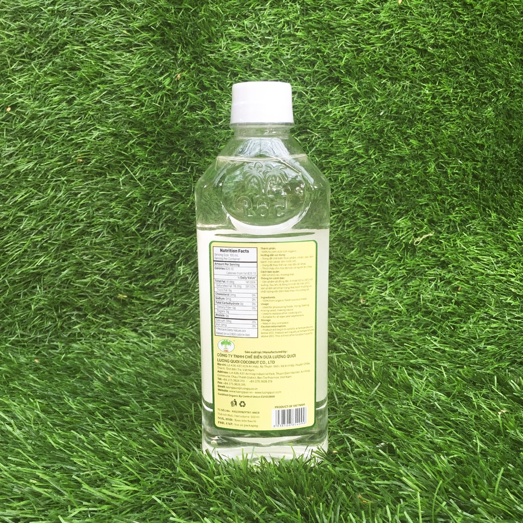 500ml - Dầu dừa nguyên chất Vietcoco Lương Quới. | BigBuy360 - bigbuy360.vn