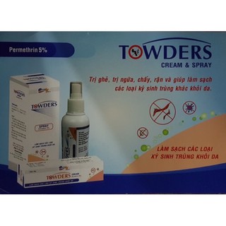 Chai xịt ký sinh trùng,ghẻ Towder Spray