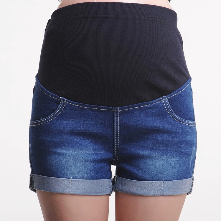 Quần Áo Bà Bầu#Quần Jean#Quần Đùi#Quần Short Denim Co Giãn Nâng Bụng Phong Cách Mùa Hè Cho Mẹ Bầu