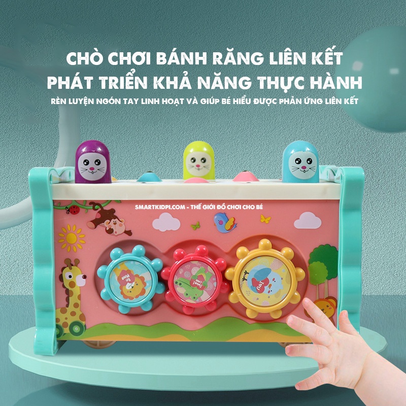 Đồ Chơi Giáo Dục  Đa Năng 8 trong 1, Hình Khối Giúp Bé Vận Động Và Học Hỏi