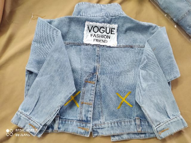 Áo khoác jean nữ form lững Vogue dưới 58Kg hàng loại 1