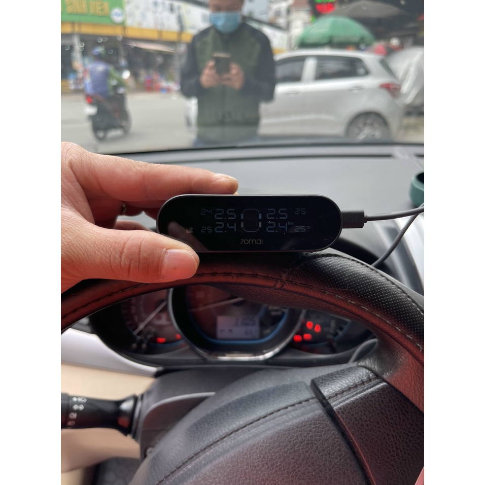 Bộ hiển thị báo áp suất lốp ô tô 70 mai xiaomi van ngoài - Bảo hành chính hãng 12 tháng