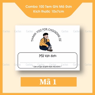 [ Sẵn ] Combo 100 Tem Ghi Mã Đơn