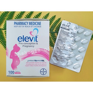 Elevit bầu 100 viên của Úc - mẫu mới