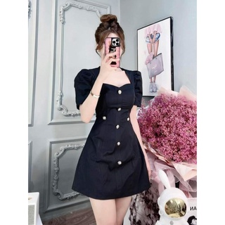 Váy kaki cổ trụ dáng A